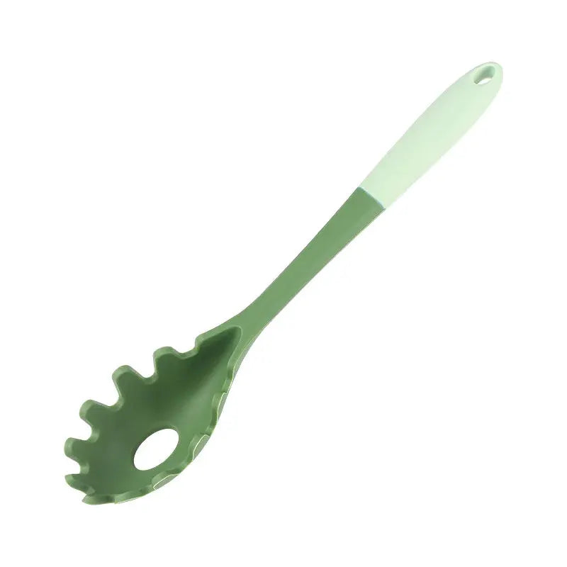 6-Piece Silicone Kitchen Utensil Set: Chinese Spatula, Soup Ladle, Slotted Turner, Pasta Spoon, Salad & Honey Scrapers for Non-S from PriceLows™