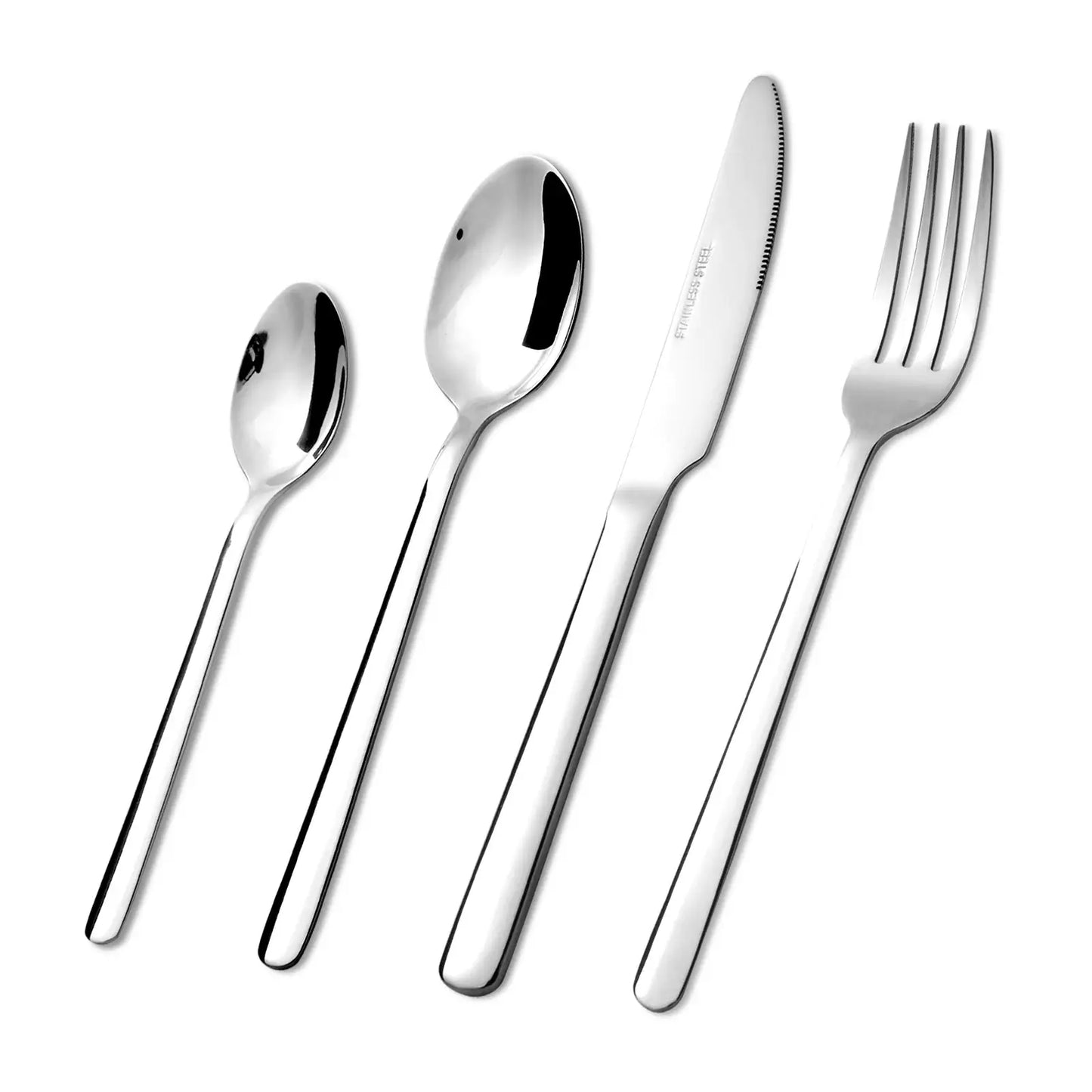 HANSMART 24Pcs Stainless Steel Flatware Set, Service for 6, Mirror Polished Knives Forks Spoons for Home & Commercial Use from PriceLows™