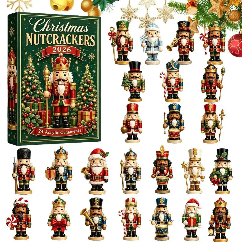 Christmas Countdown Nutcracker | 2D Flat Acrylic | 24 Day Advent