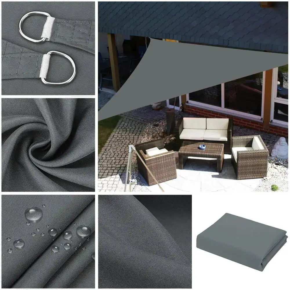 5x5x5/2x2x2M Waterproof Sun Shelter Triangle Sunshade Protection Outdoor Canopy Garden Patio Pool Shade Sail Awning Shade Cloth from PriceLows™