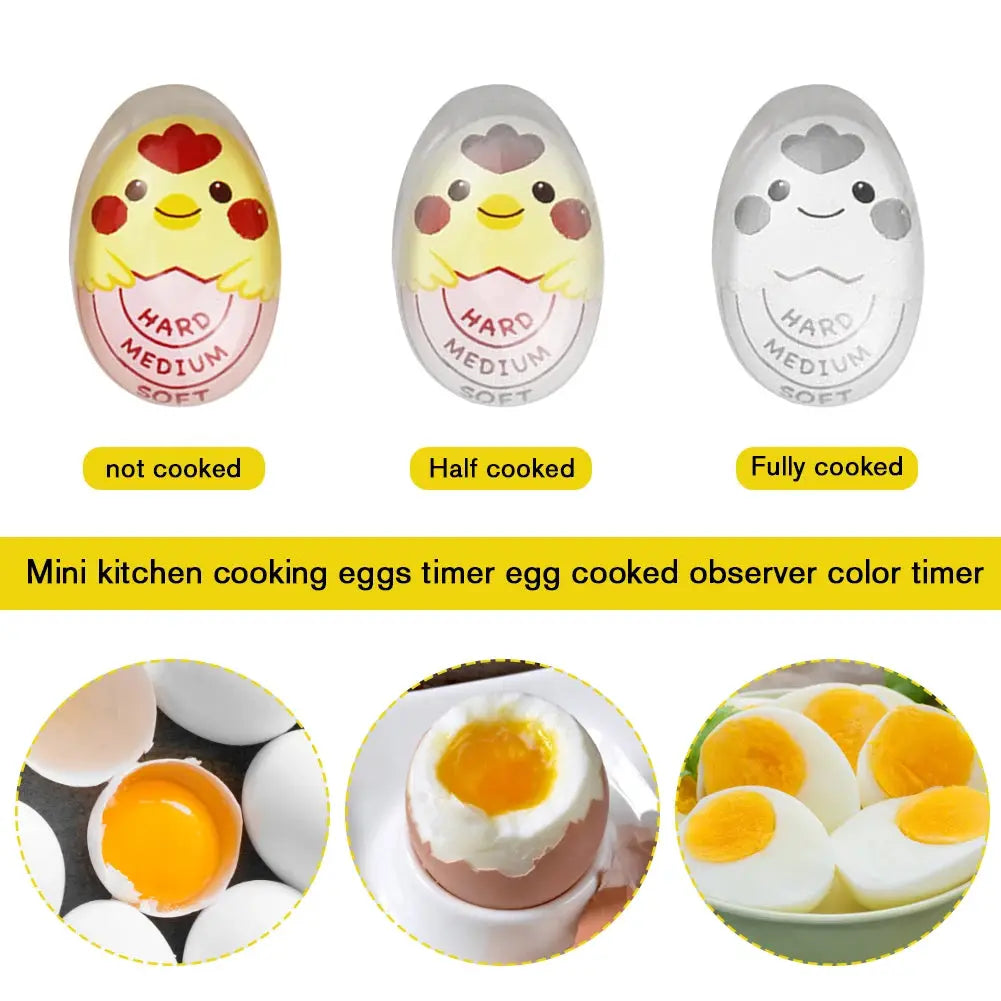 Color Changing Plastic Boiled Egg Alarm Cute Egg Boiling Timer Mini Boiled Egg Alarm Timer Egg Cooking Tools for Kitchen from PriceLows™