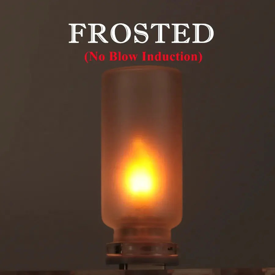 LED Flame Night Light | USB Powered | Frosted Glass | Indoor Lamp