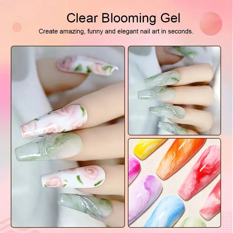 Clear Blooming Gel Polish 12ml Transparent Blossom Nail Polish LED Soak Off Nail Art Smook Effect Flower Gel Polish DIY Design from PriceLows™