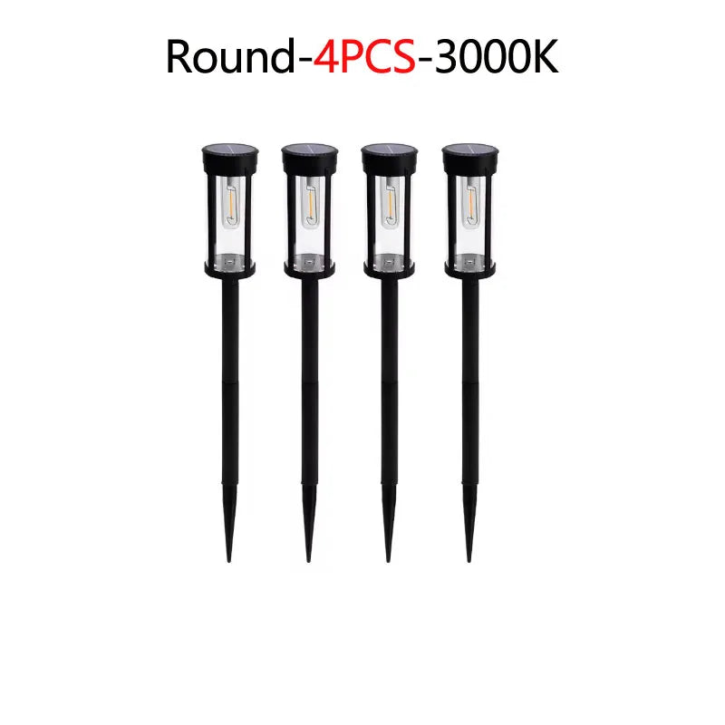 2/4/6Pcs Retro Solar Pathway Warm Lights Outdoor Waterproof Garden Incandescent Bulb for Walkway Yard Backyard Landscape Decor from PriceLows™