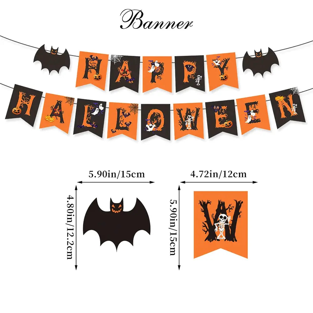 Halloween Decor Set | Paper Material | Hanging Items | Assorted Designs