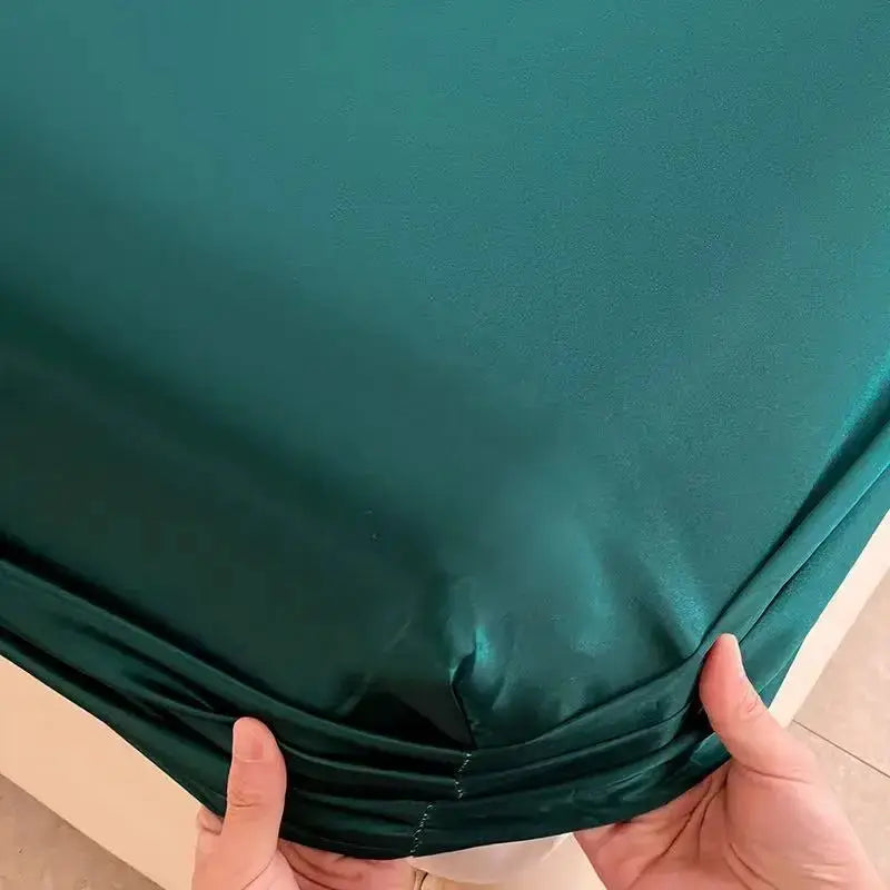 Fitted Sheet | Solid Satin | Elastic Fit | Queen King Twin Sets