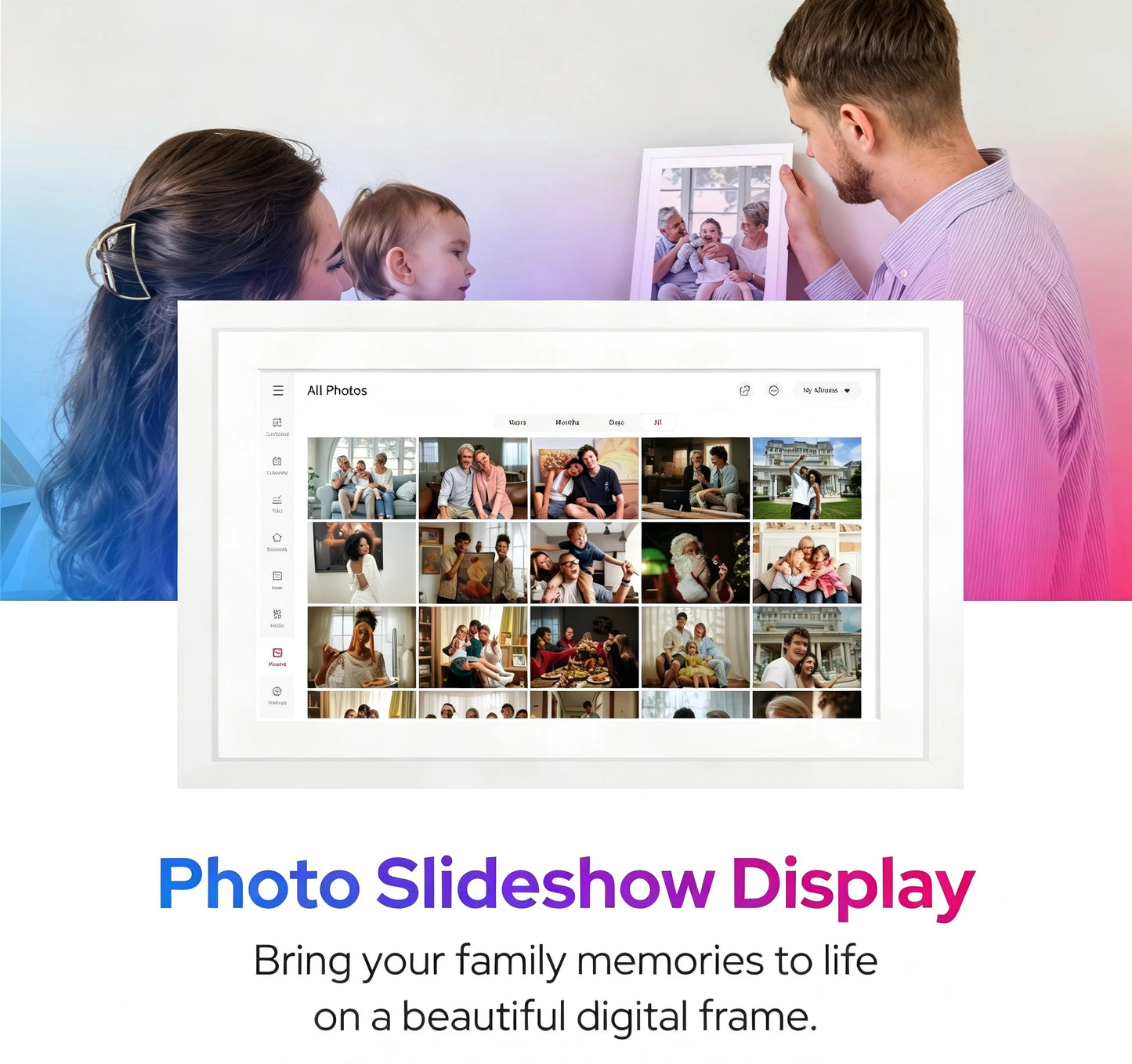 Digital Photo Frame | FHD 1920x1080 | WiFi Touchscreen | 10.1in 15.6in