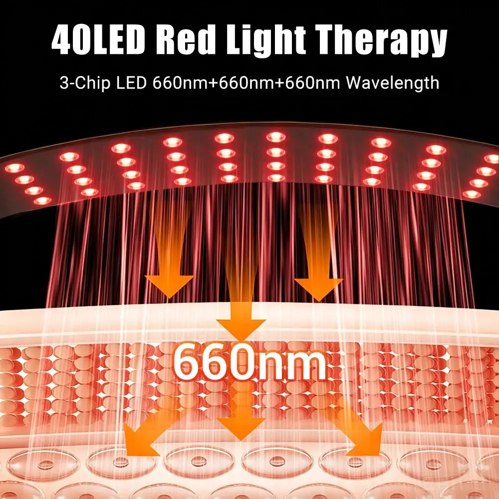 Red Light Wrist Brace | 40 Led 660Nm | Heated Massage Belt