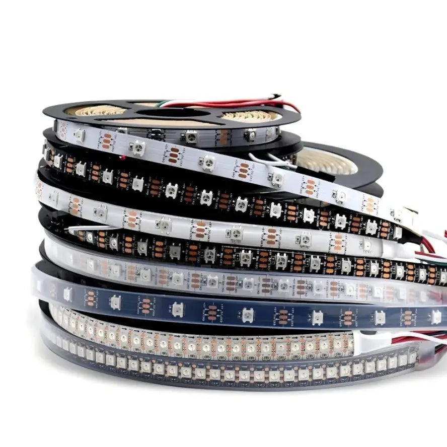 5V Independent Control WS2812B IC Led Lights RGB Led Strip Light IP65 IP68 Waterproof Smart Pixels Magic Light Black White PCB from PriceLows™