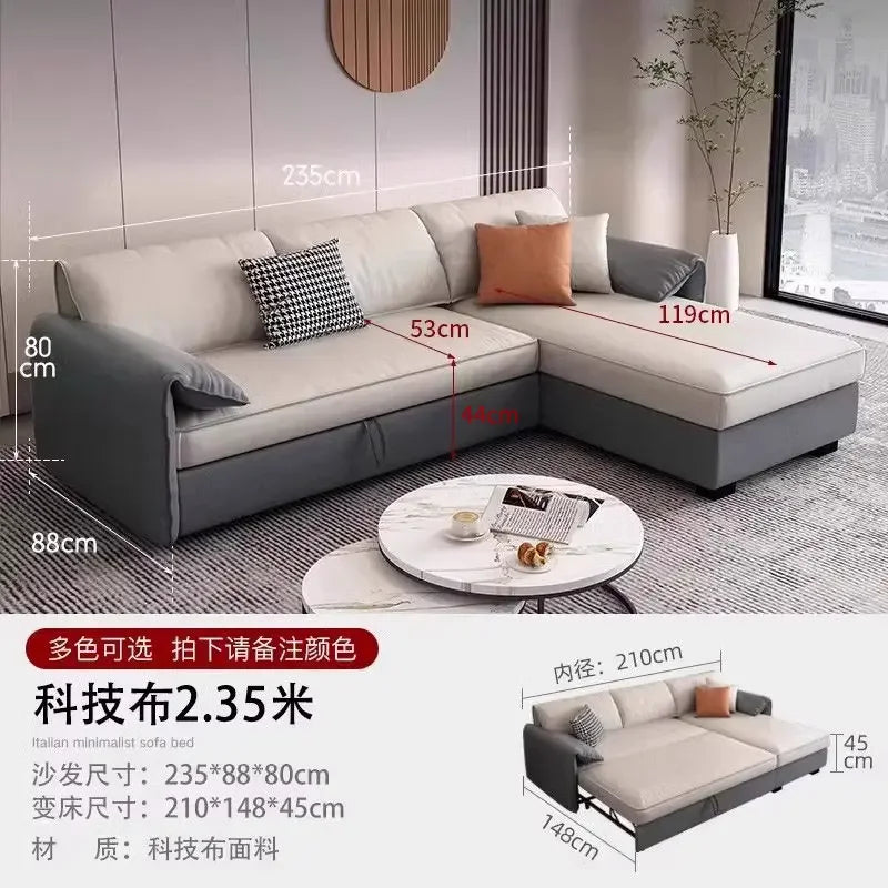 Living Room Sofa | Light Blue Gray | High Back Bubble Design | One Size