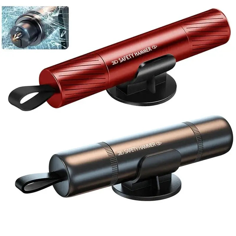 New 2 In 1 Car Safety Hammer Emergency Glass Breaker Cut The Seat Belt High Hardness Tungsten Steel Rescue Tool Auto Accessories from PriceLows™