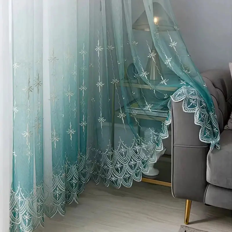 Sheer Curtain | Floral Embroidered | PriceLows™