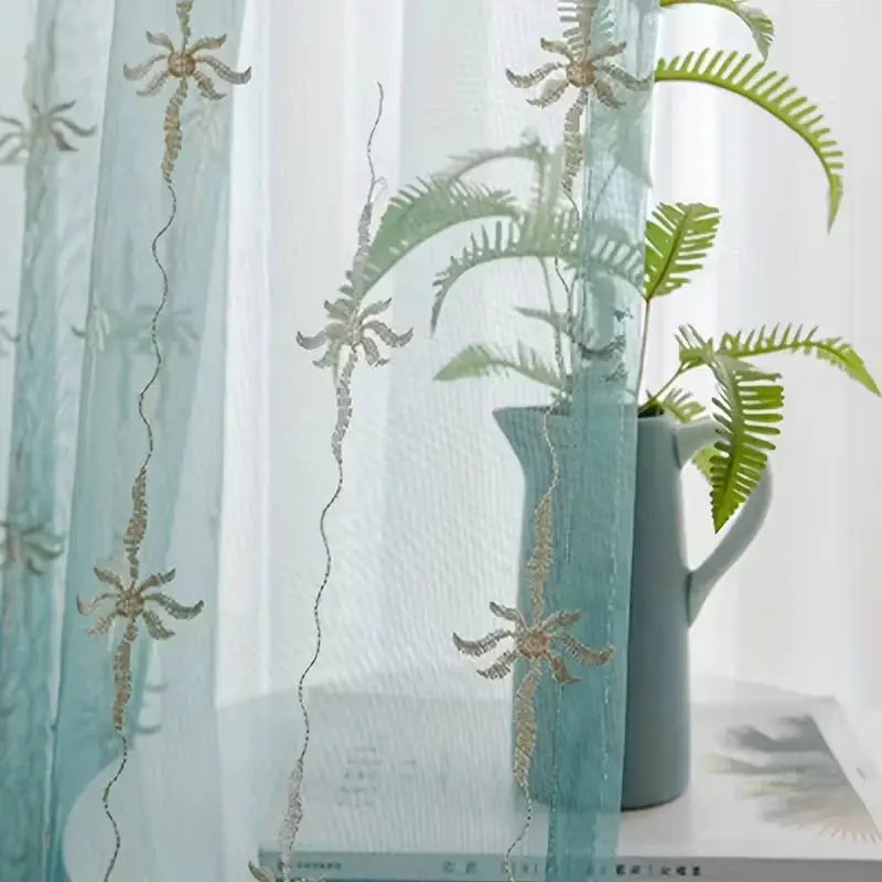 Sheer Curtain | Floral Embroidered | PriceLows™
