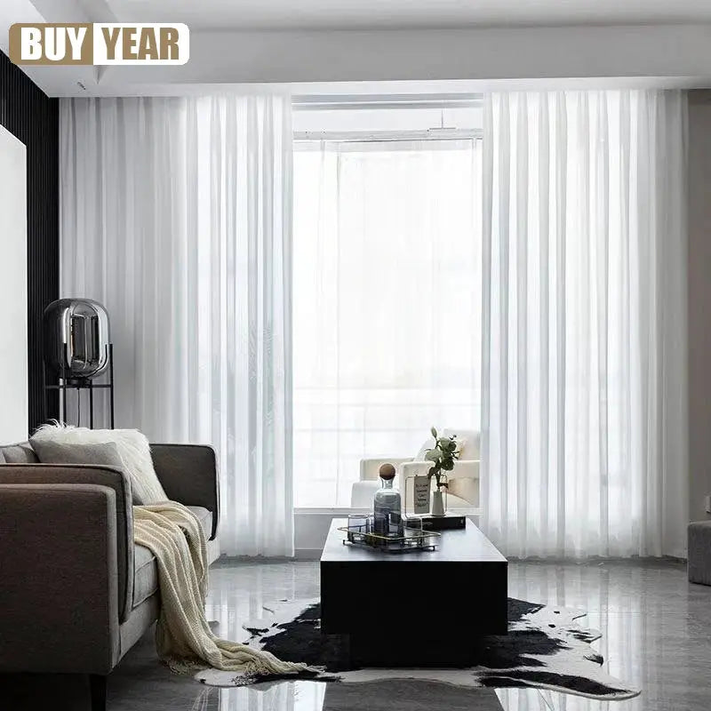 Sheer Tulle Curtains | 80 GSM Tatting | PriceLows™