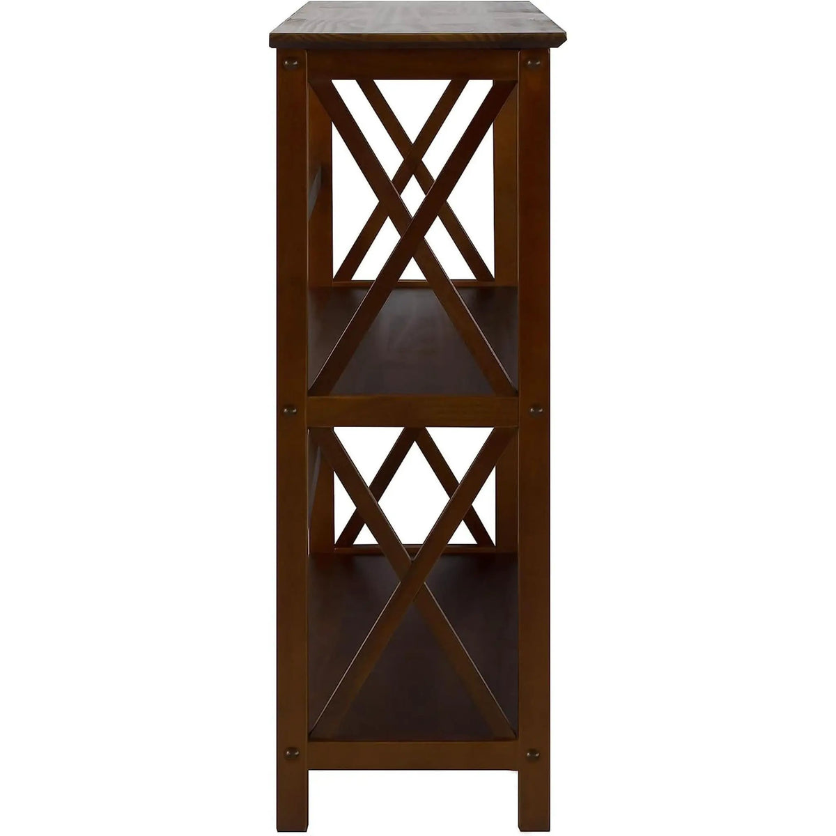 Shelf Bookcase With X Design Three Shelf Storage For Books from PriceLows™
