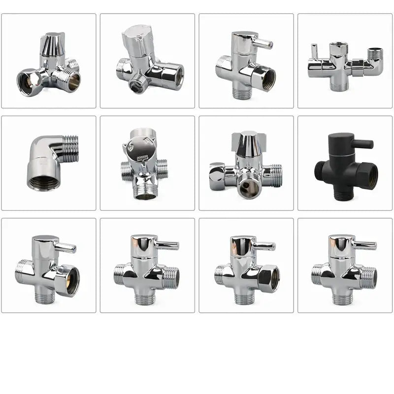 3-Way Brass Shower Arm Adapter G1/2’’ G3/4 Shower Diverter Valve For Handheld Shower Head Fixed Shower Head Bathroom Accessories from PriceLows™