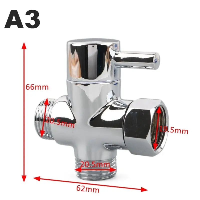 3-Way Brass Shower Arm Adapter G1/2’’ G3/4 Shower Diverter Valve For Handheld Shower Head Fixed Shower Head Bathroom Accessories from PriceLows™