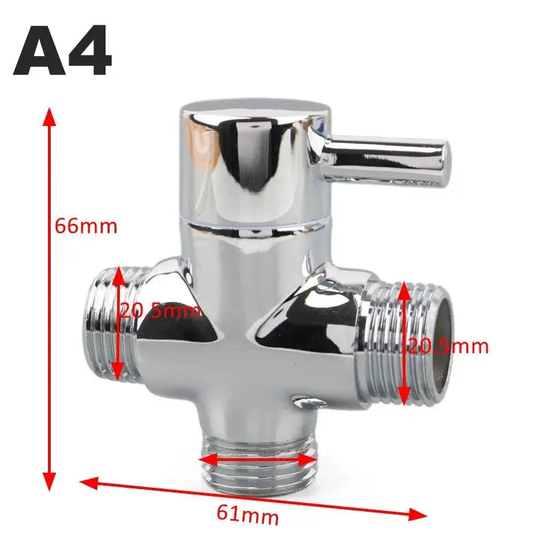 3-Way Brass Shower Arm Adapter G1/2’’ G3/4 Shower Diverter Valve For Handheld Shower Head Fixed Shower Head Bathroom Accessories from PriceLows™