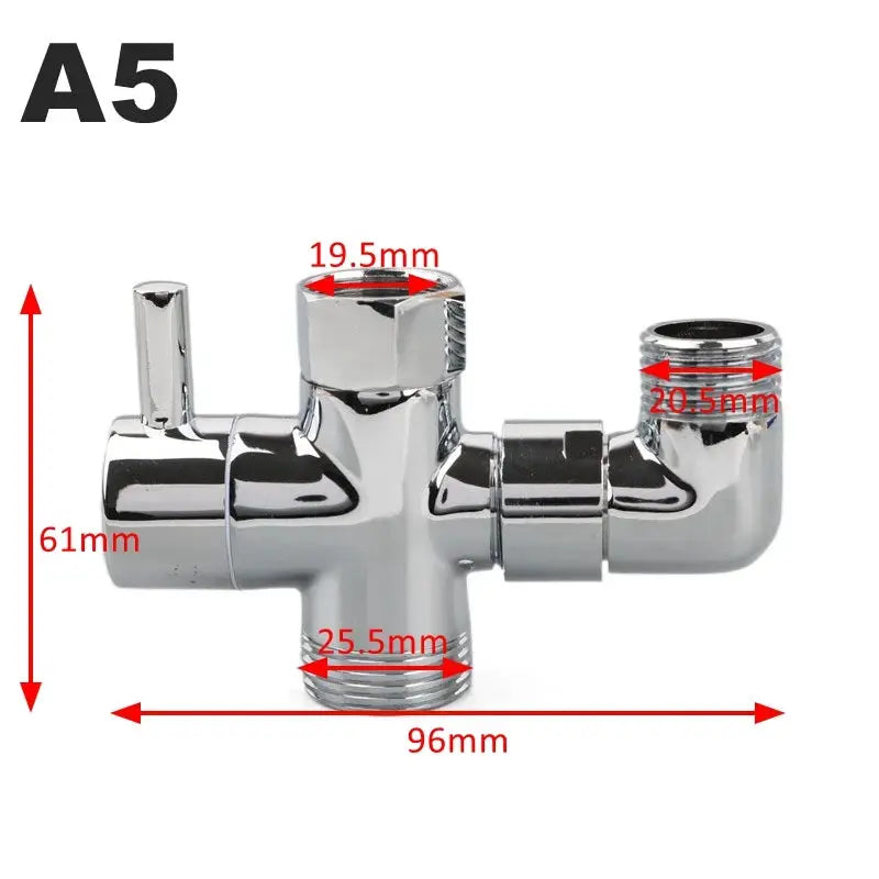 3-Way Brass Shower Arm Adapter G1/2’’ G3/4 Shower Diverter Valve For Handheld Shower Head Fixed Shower Head Bathroom Accessories from PriceLows™