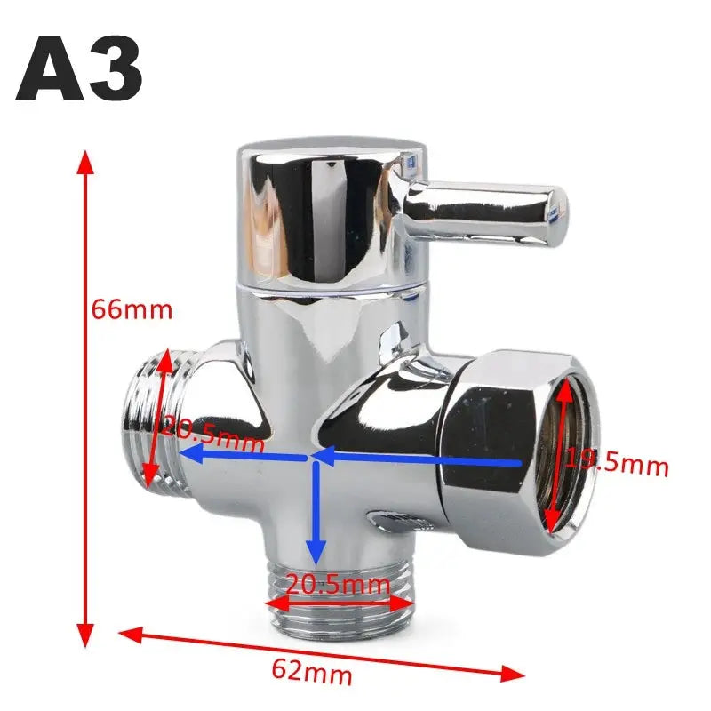3-Way Brass Shower Arm Adapter G1/2’’ G3/4 Shower Diverter Valve For Handheld Shower Head Fixed Shower Head Bathroom Accessories from PriceLows™