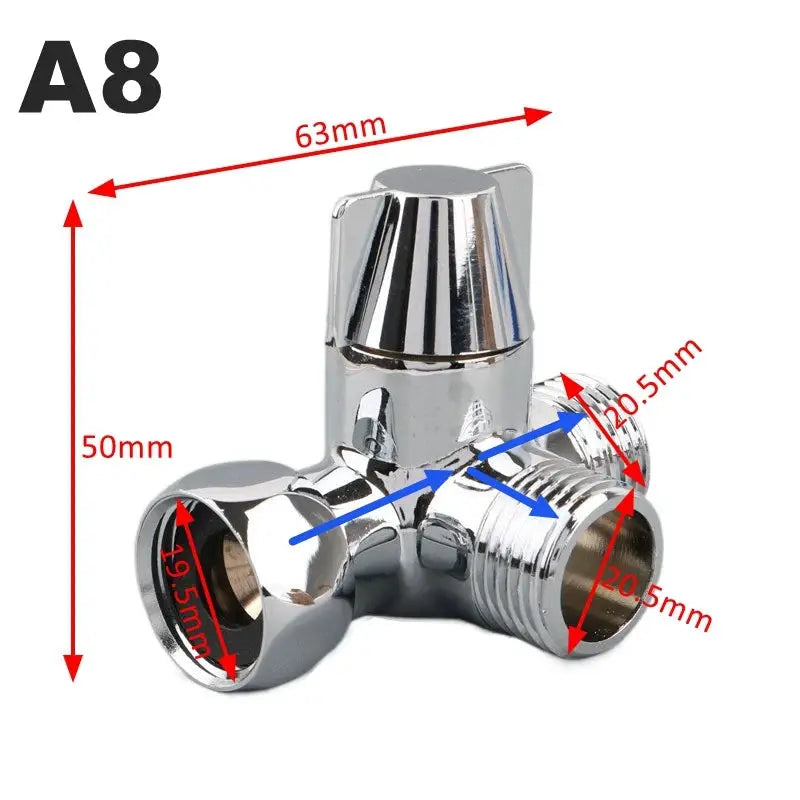 3-Way Brass Shower Arm Adapter G1/2’’ G3/4 Shower Diverter Valve For Handheld Shower Head Fixed Shower Head Bathroom Accessories from PriceLows™