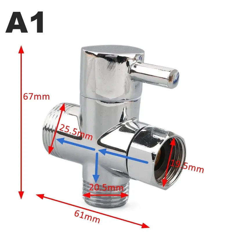 3-Way Brass Shower Arm Adapter G1/2’’ G3/4 Shower Diverter Valve For Handheld Shower Head Fixed Shower Head Bathroom Accessories from PriceLows™