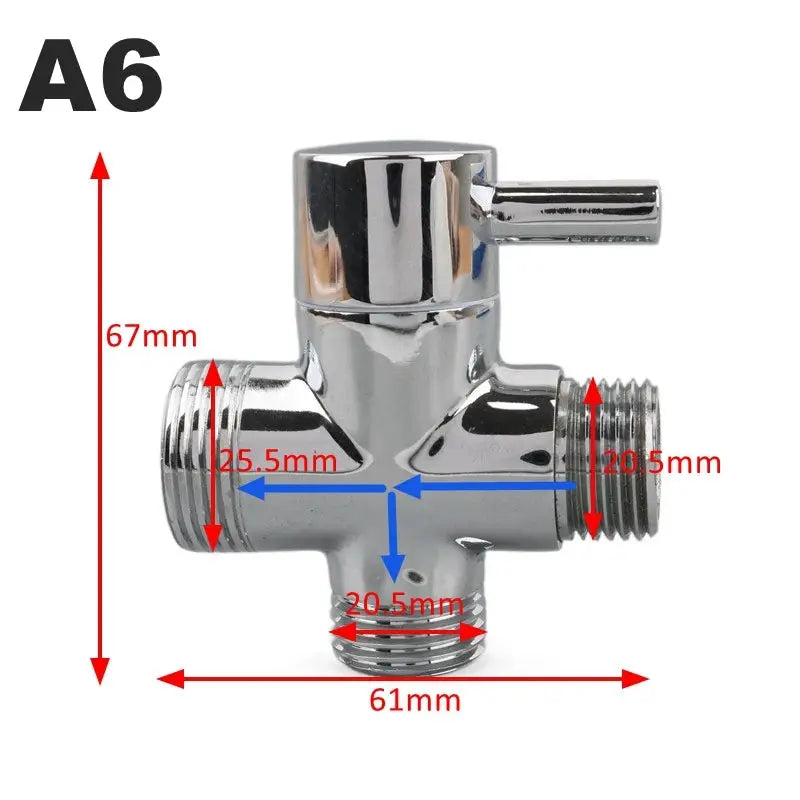 3-Way Brass Shower Arm Adapter G1/2’’ G3/4 Shower Diverter Valve For Handheld Shower Head Fixed Shower Head Bathroom Accessories from PriceLows™