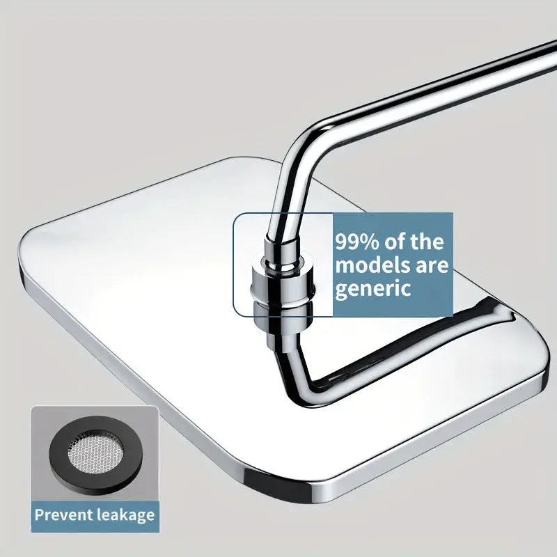 Shower Head | 12 Inch ABS High Pressure Rainfall | 360 Degree Adjustable Nozzle from PriceLows™
