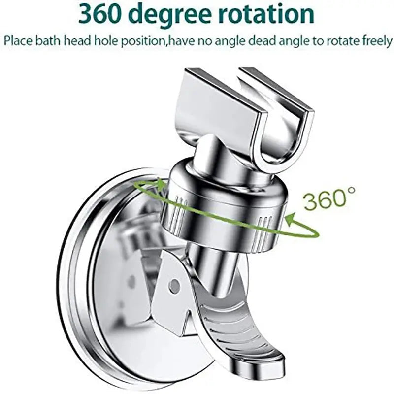 1-4Pcs Adjustable Shower Rack Strong Vacuum Suction Cup Handheld Shower Head Wall Mount Holder Rotating Bathroom Shower Base from PriceLows™