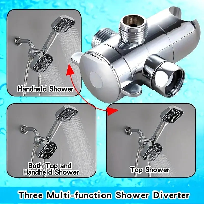 Shower Head Set | Two In One Handheld And Rain | Wall Mounted | With Long Hose from PriceLows™