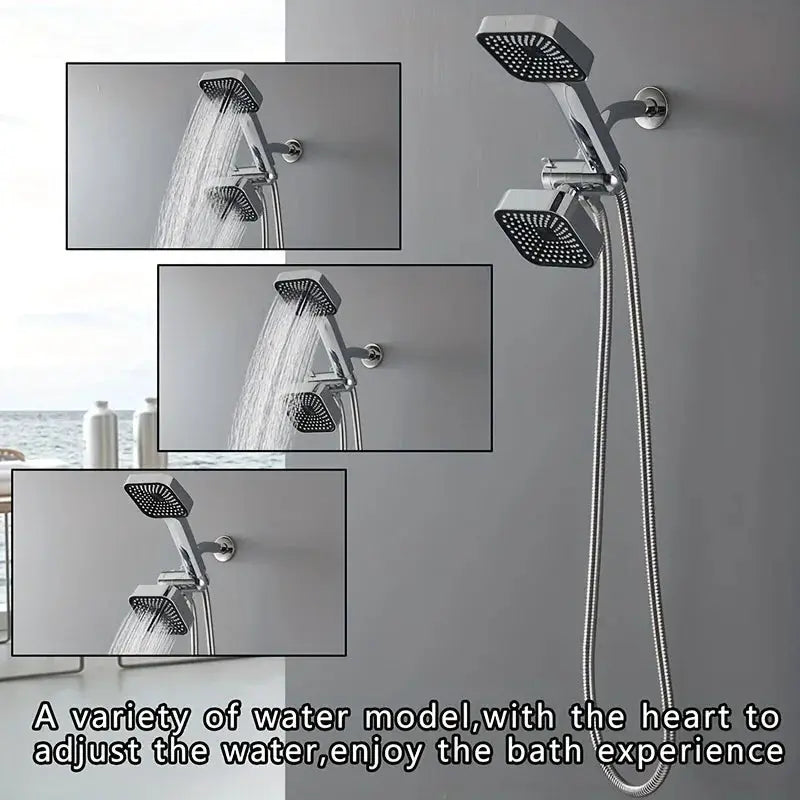 Shower Head Set | Two In One Handheld And Rain | Wall Mounted | With Long Hose from PriceLows™