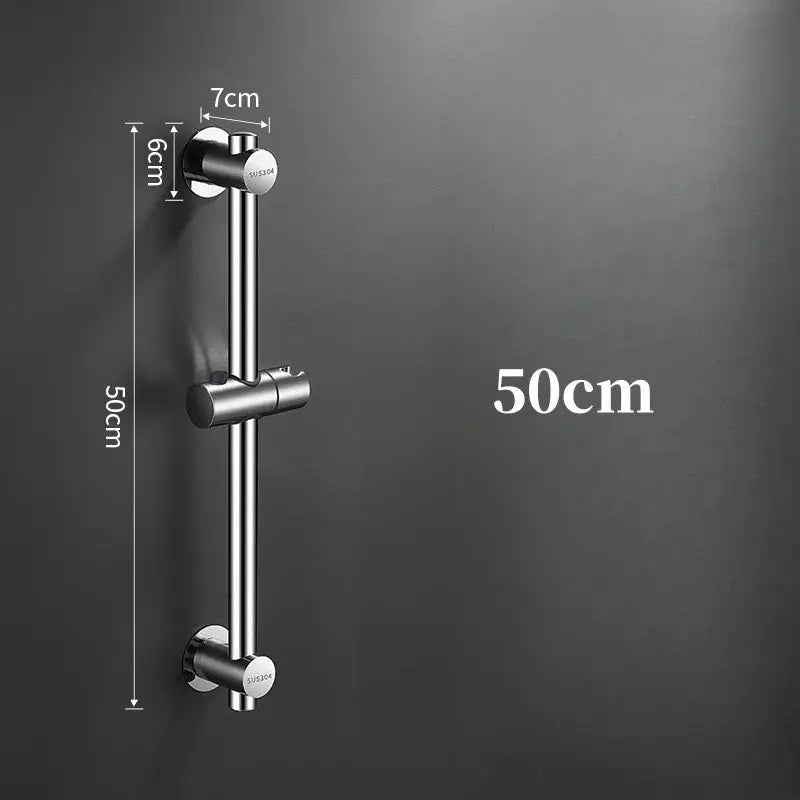 Stainless Steel Wall Mounted Black Bath Sliding Bar Wall Mounted Adjustable Rail Handheld Shower Head Rod Bathroom Accessories from PriceLows™