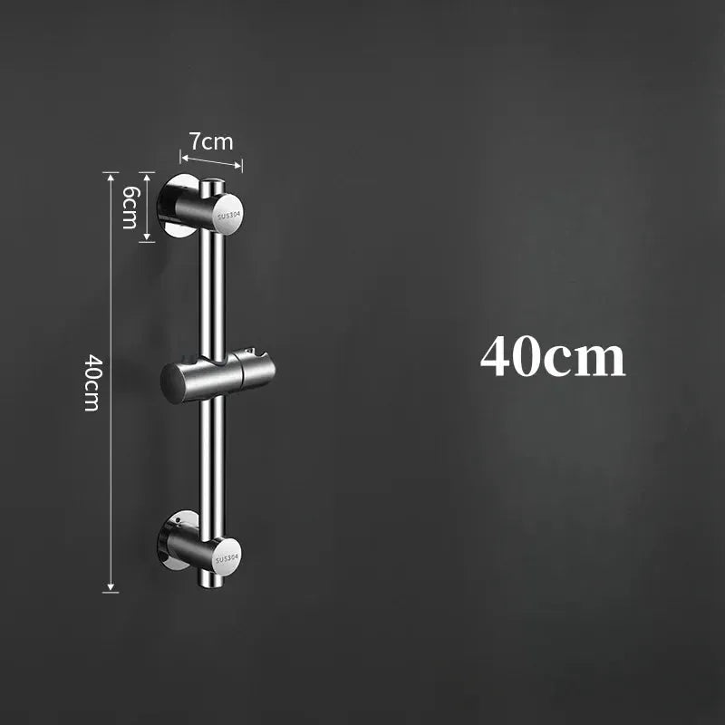 Stainless Steel Wall Mounted Black Bath Sliding Bar Wall Mounted Adjustable Rail Handheld Shower Head Rod Bathroom Accessories from PriceLows™