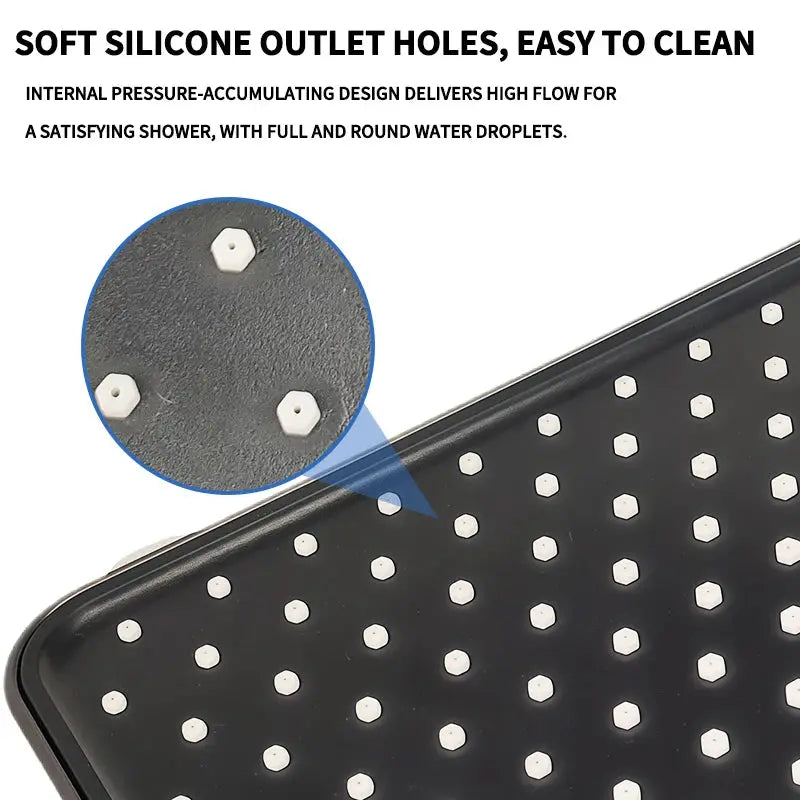 360° Swivel Rainfall Shower System, High Pressure Overhead & Multi-Mode Handheld Combo with Universal Fit,Water Saving from PriceLows™
