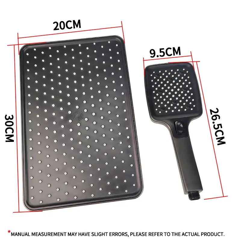 360° Swivel Rainfall Shower System, High Pressure Overhead & Multi-Mode Handheld Combo with Universal Fit,Water Saving from PriceLows™