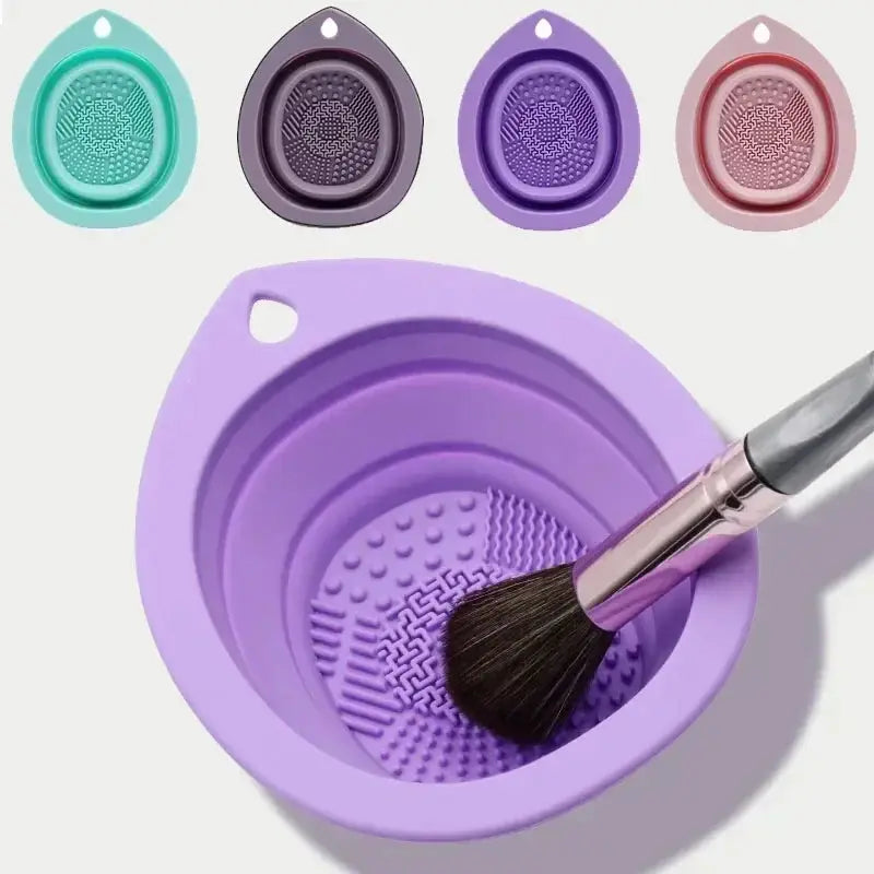 Silicone Brush Cleanser | Foldable Basin | PriceLows™
