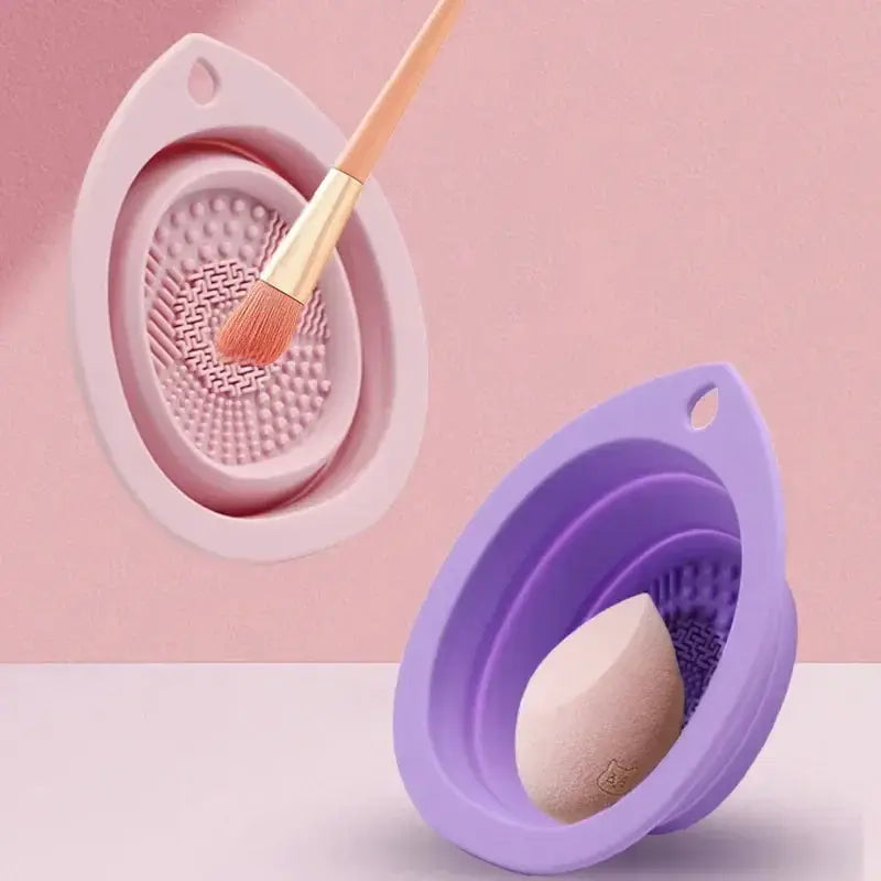 Silicone Brush Cleanser | Foldable Basin | PriceLows™