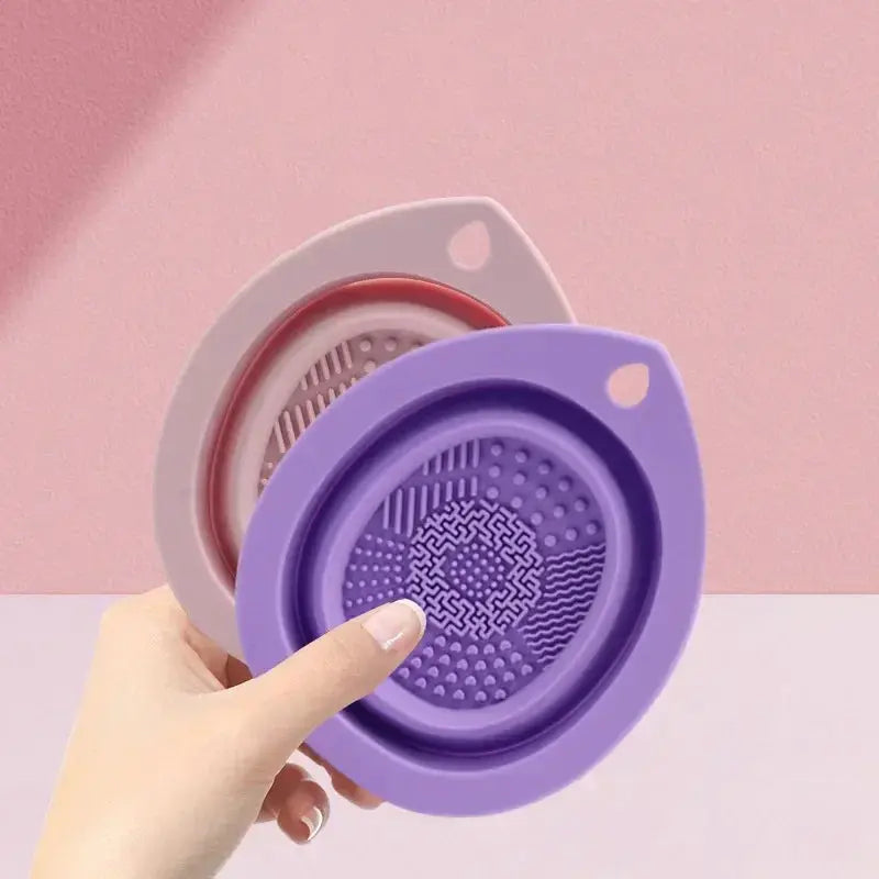 Silicone Brush Cleanser | Foldable Basin | PriceLows™