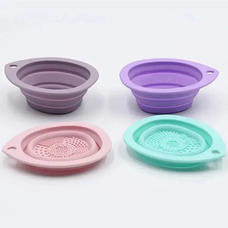 Silicone Brush Cleanser | Foldable Basin | PriceLows™