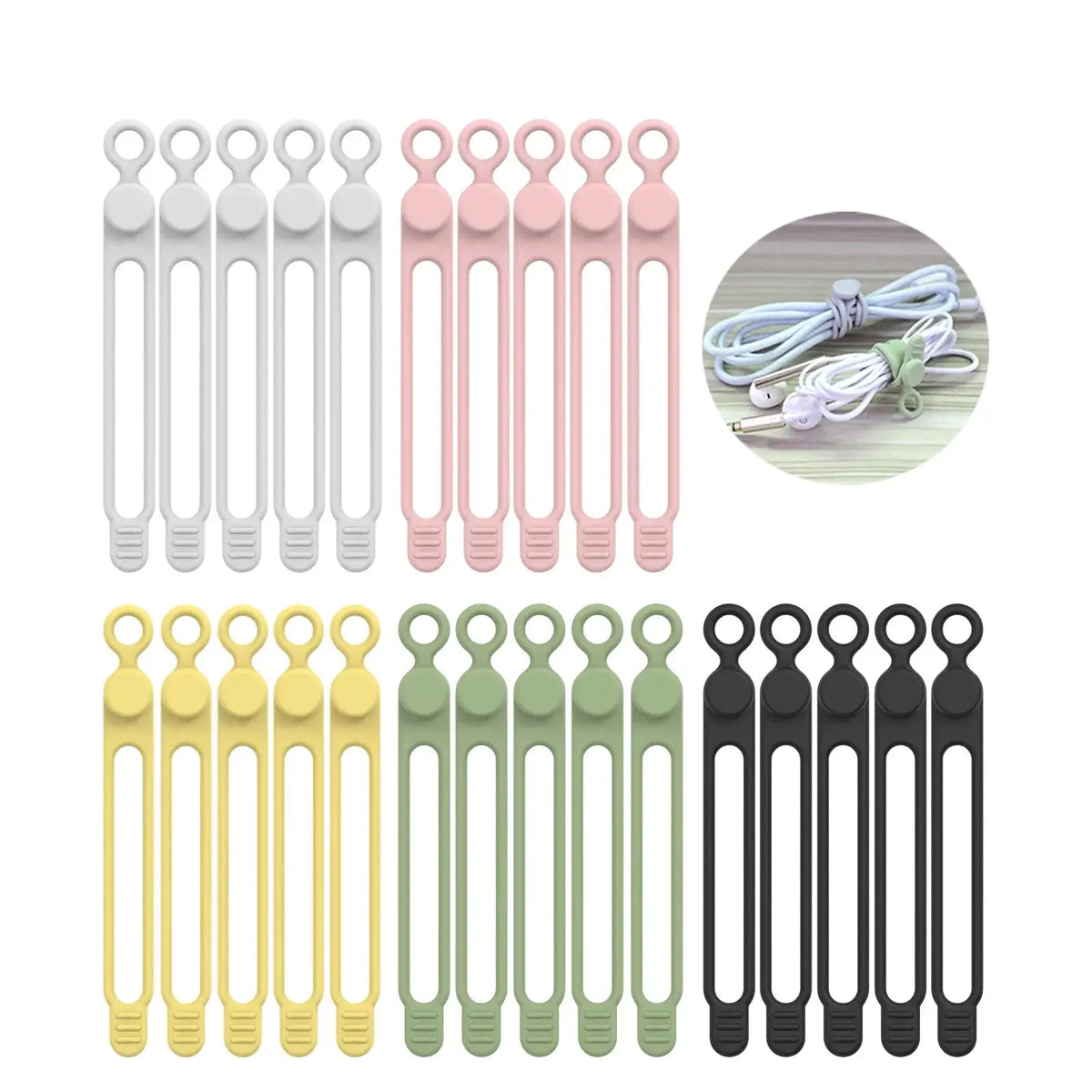 Silicone Cable Ties | Reusable Loop | PriceLows™