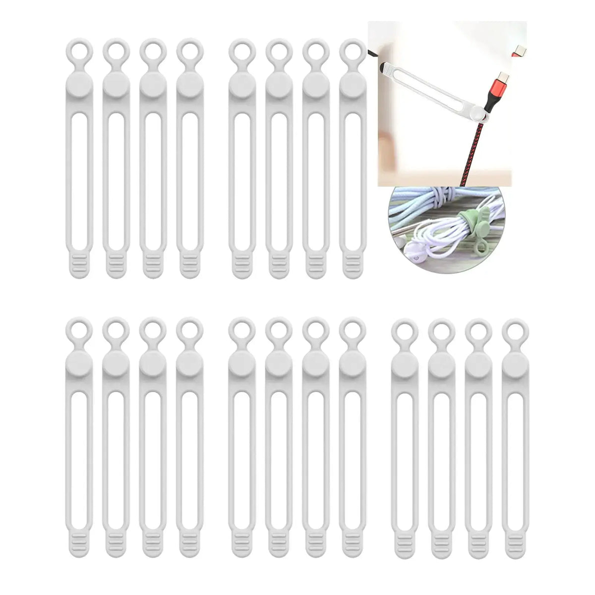 Silicone Cable Ties | Reusable Loop | PriceLows™