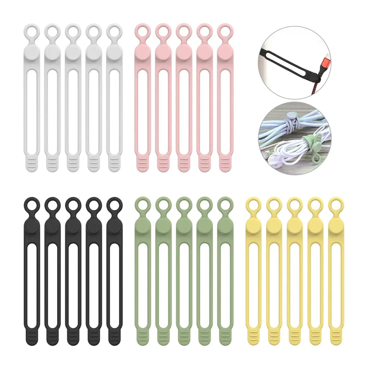 Silicone Cable Ties | Reusable Loop | PriceLows™