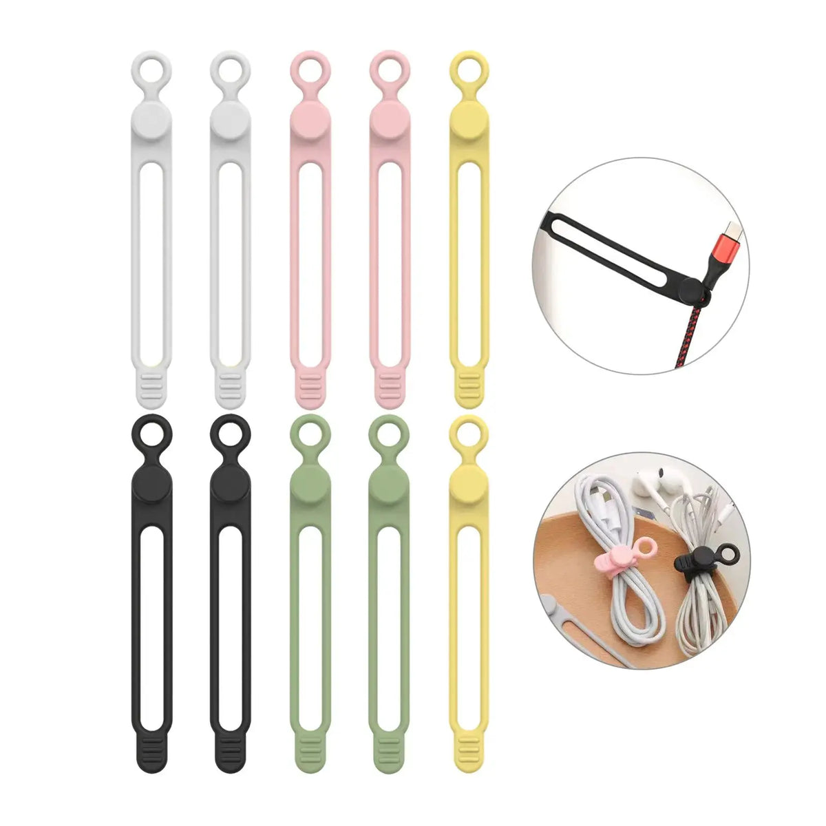 Silicone Cable Ties | Reusable Loop | PriceLows™
