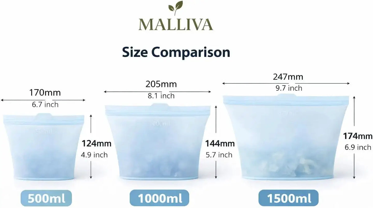Silicone Food Storage Bags | 3 Pack | PriceLows™