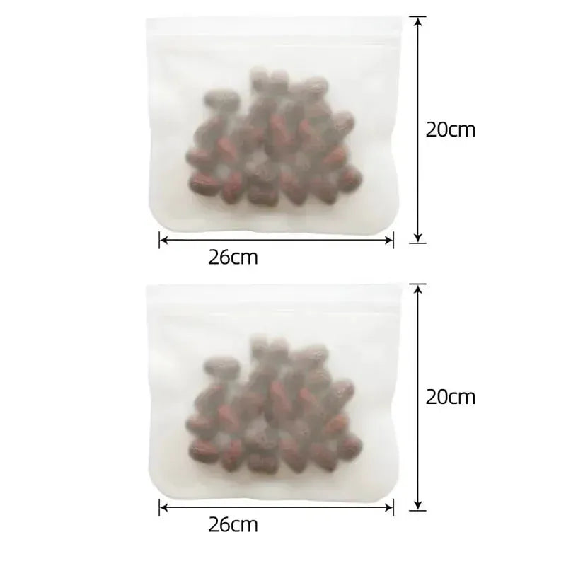 Silicone Food Storage Bags Stand Up Zip PriceLows