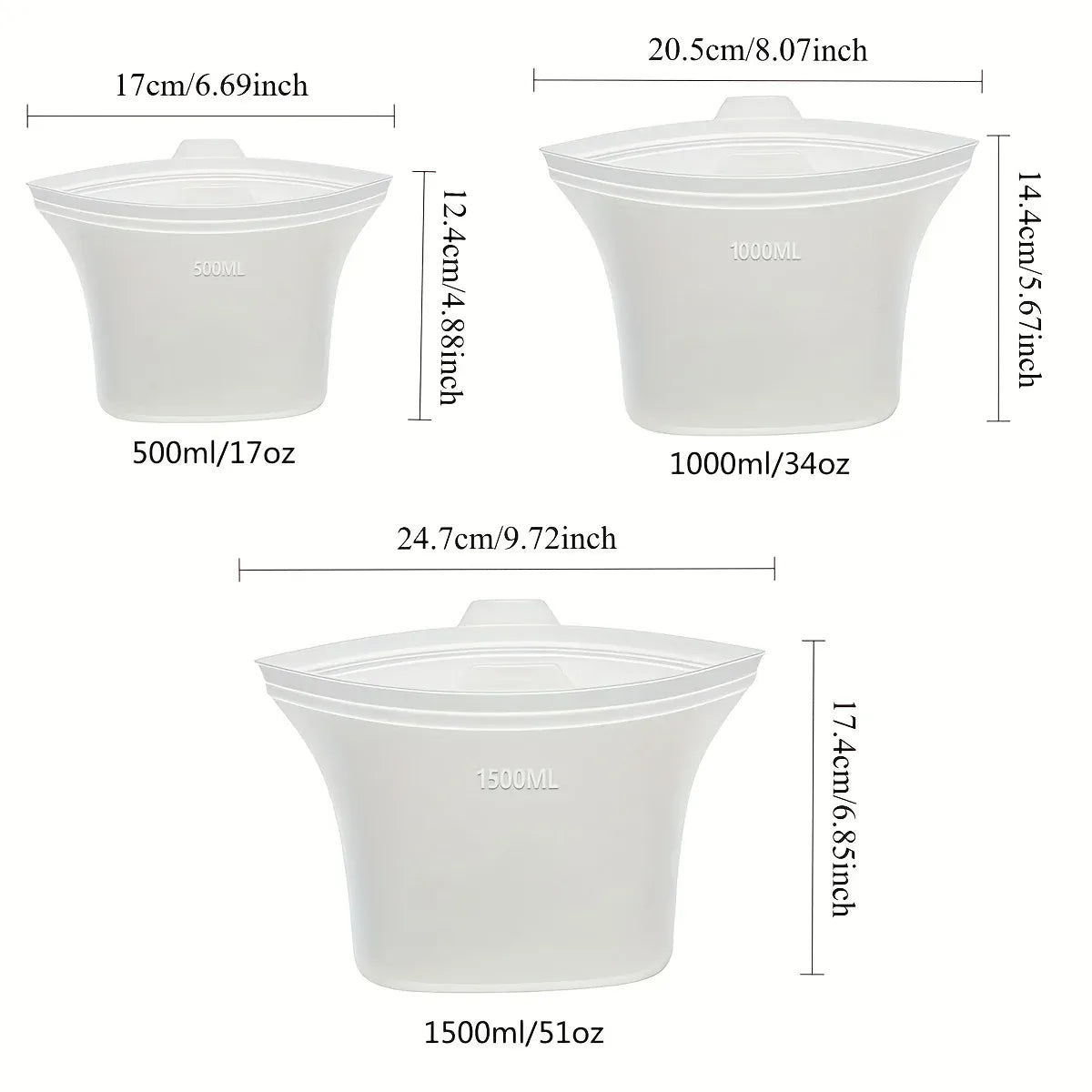 Silicone Storage Bags | Self-Sealing | PriceLows™