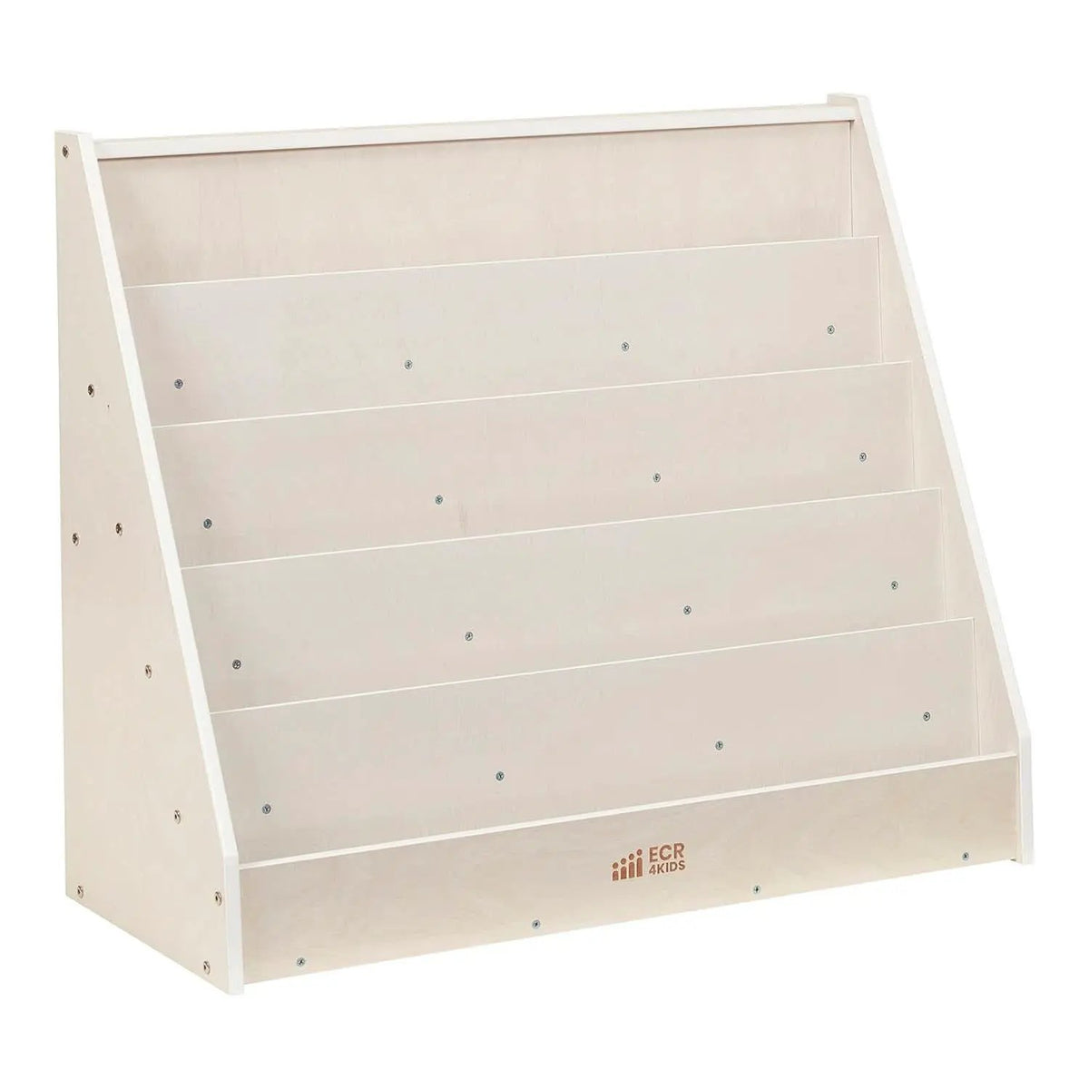 Single Sided Book Display Classroom Bookshelf White Wash from PriceLows™