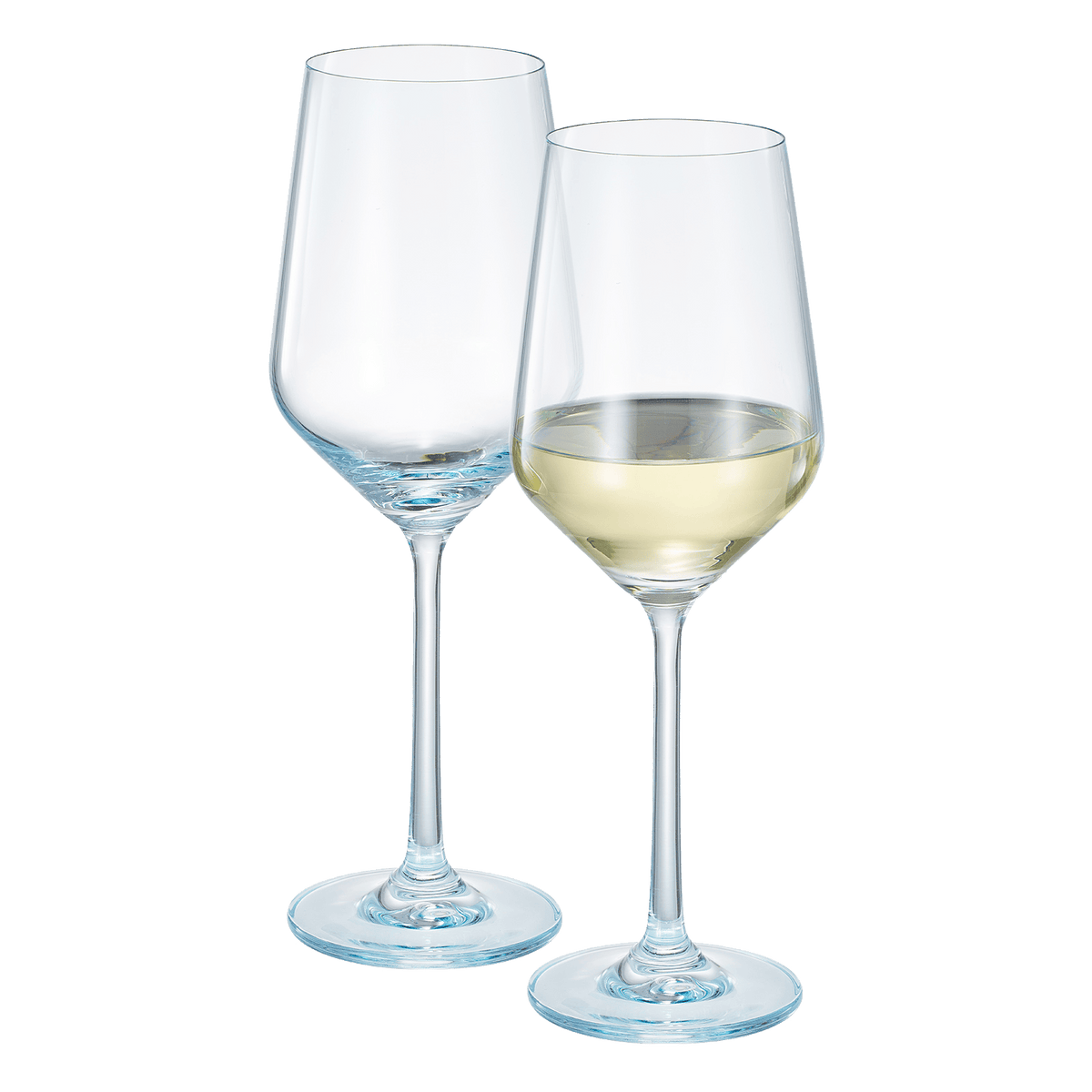Monet Stemmed Wine Glassware, Blue | 12 oz | Set of 2 | Entertaining