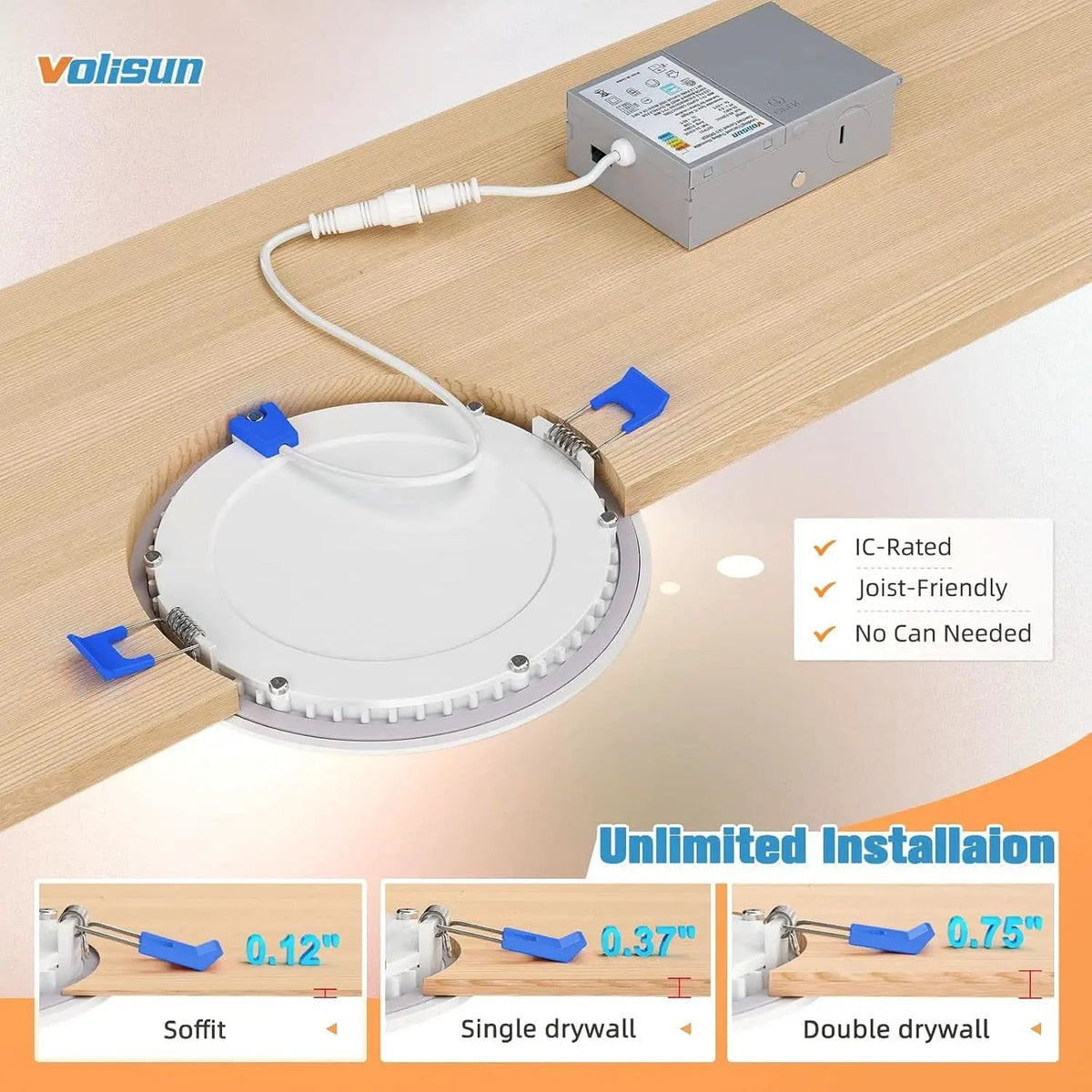 Six Inch Recessed LED Downlight 5CCT Dimmable from PriceLows™