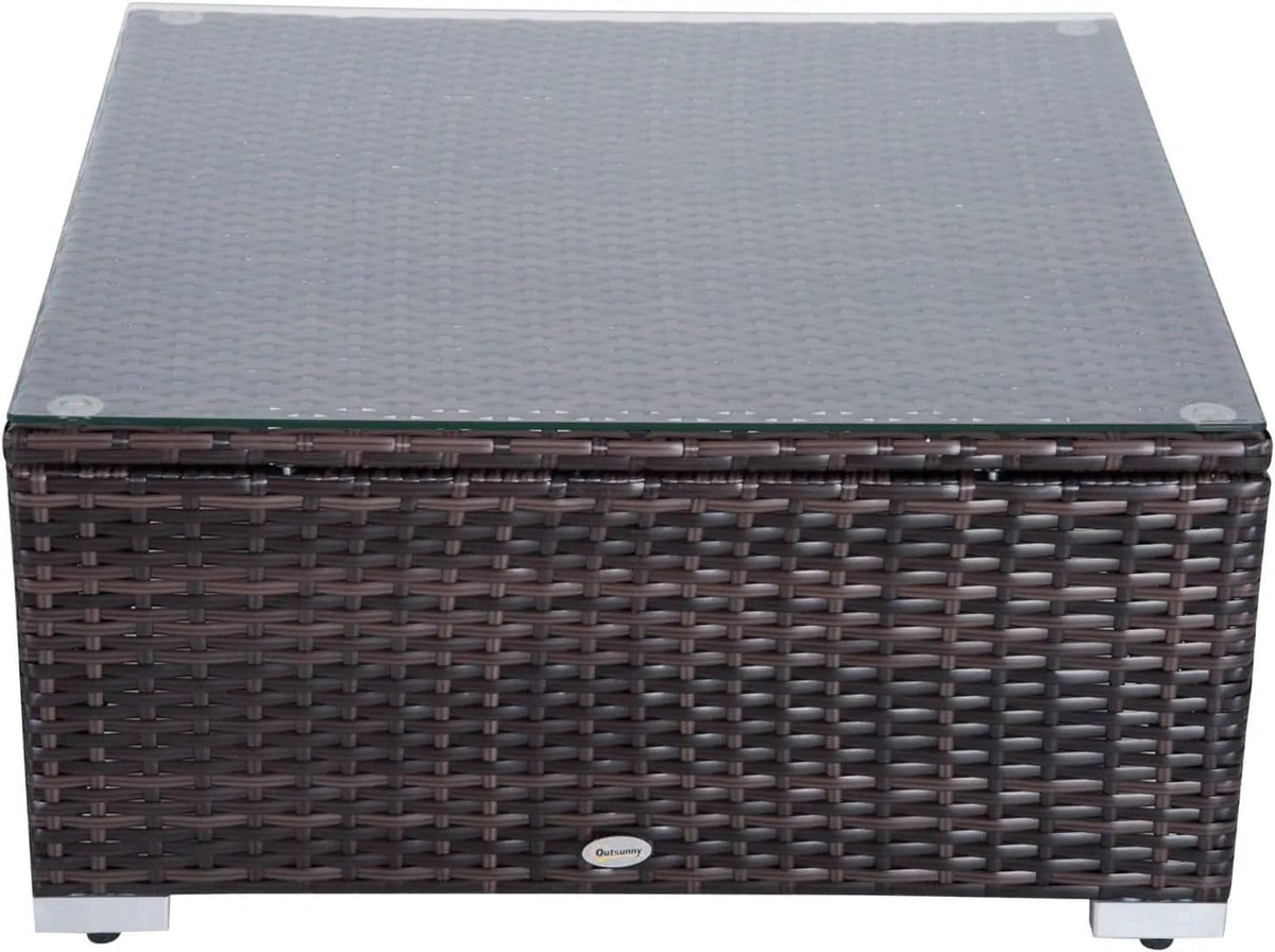 Six Piece Outdoor Wicker Sectional Sofa Set with Ottoman from PriceLows™